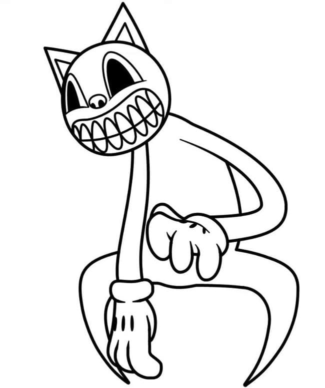 Cartoon Katze zum Ausdrucken für Kinder