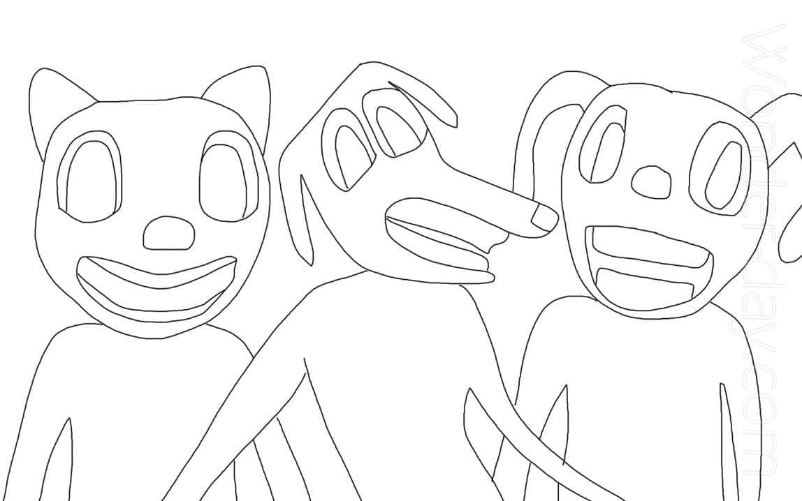 Druckbare Cartoon Katze