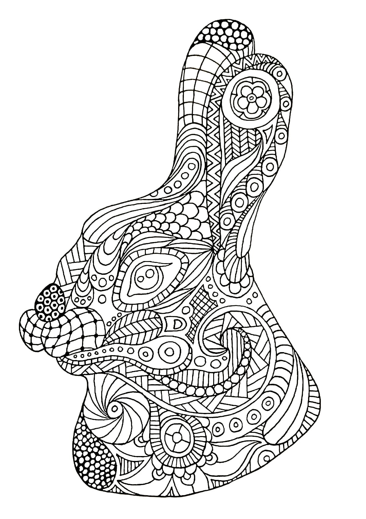 Kaninchen Zentangle