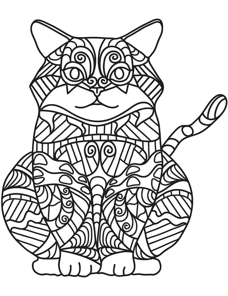 Katzen Zentangle
