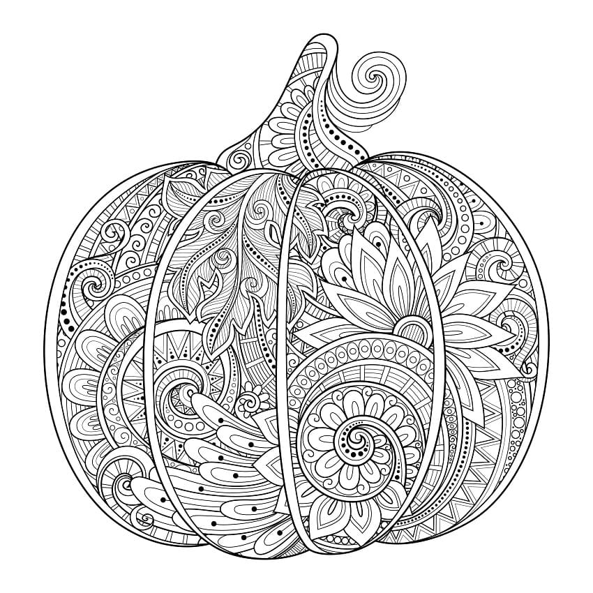 Kürbis Zentangle