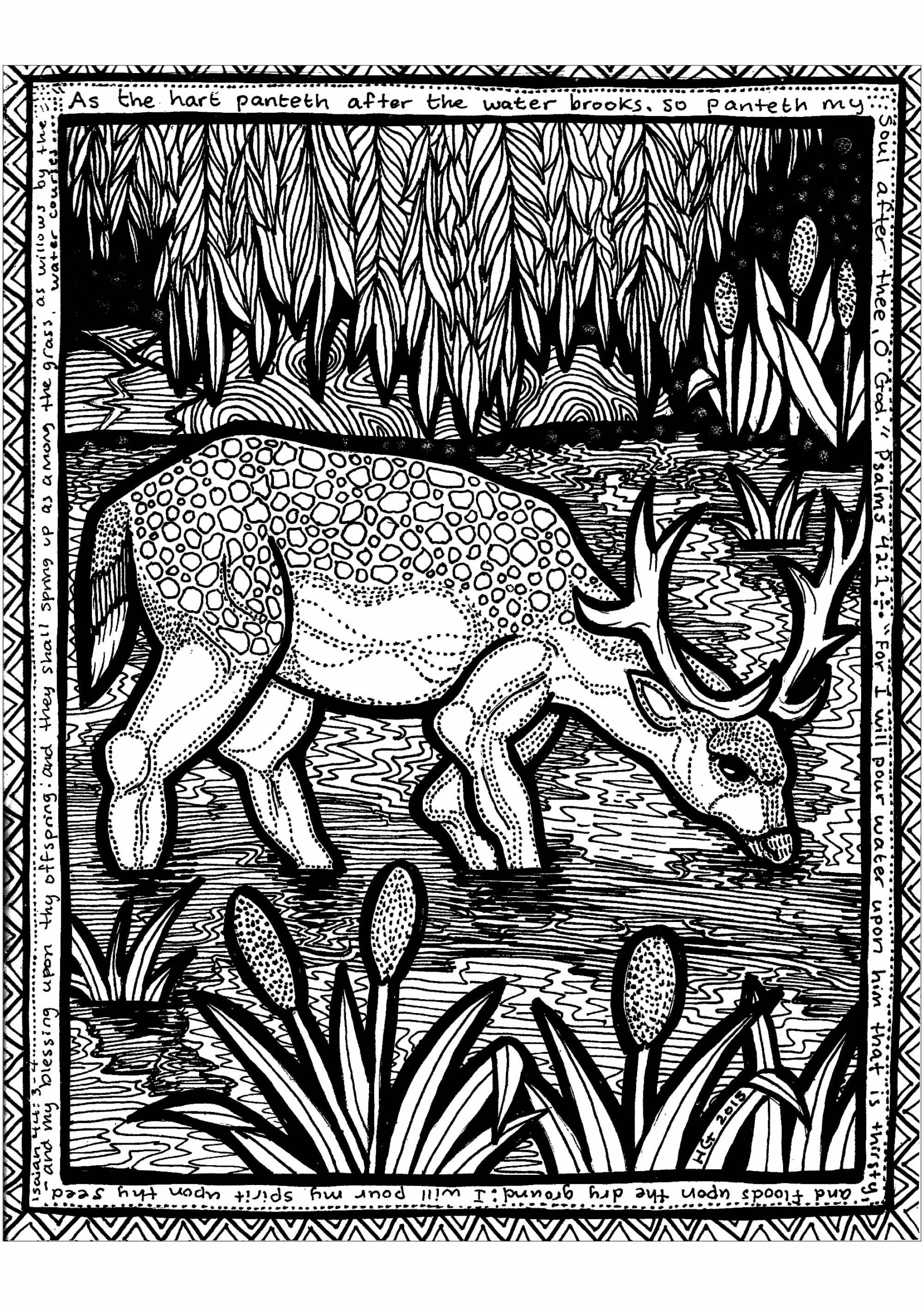 Laden Sie Hirsch Zentangle Bilder herunter