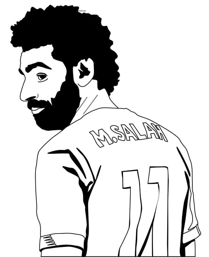 Mohamed Salah kostenlos zum Ausdrucken