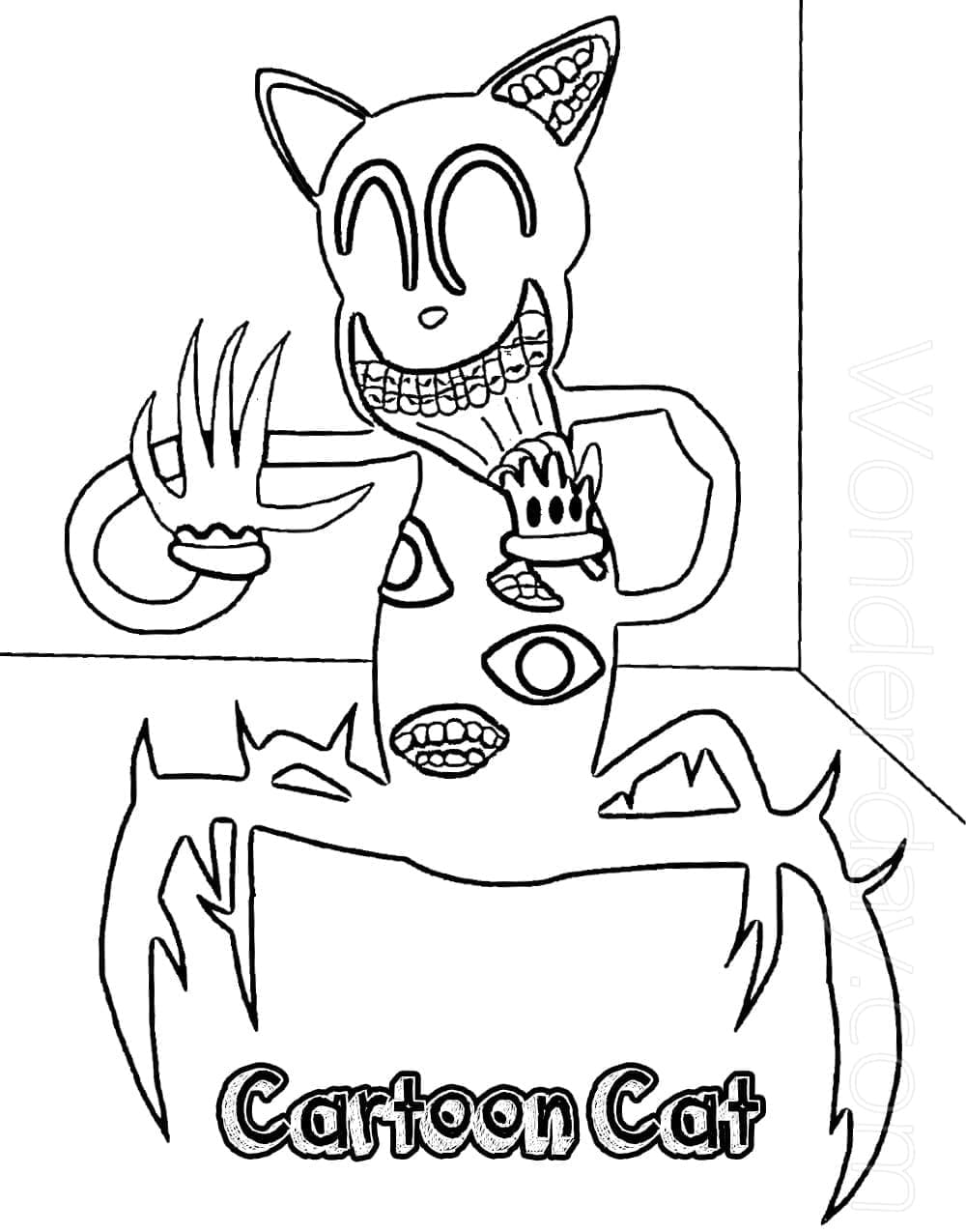 Monster Cartoon Katze