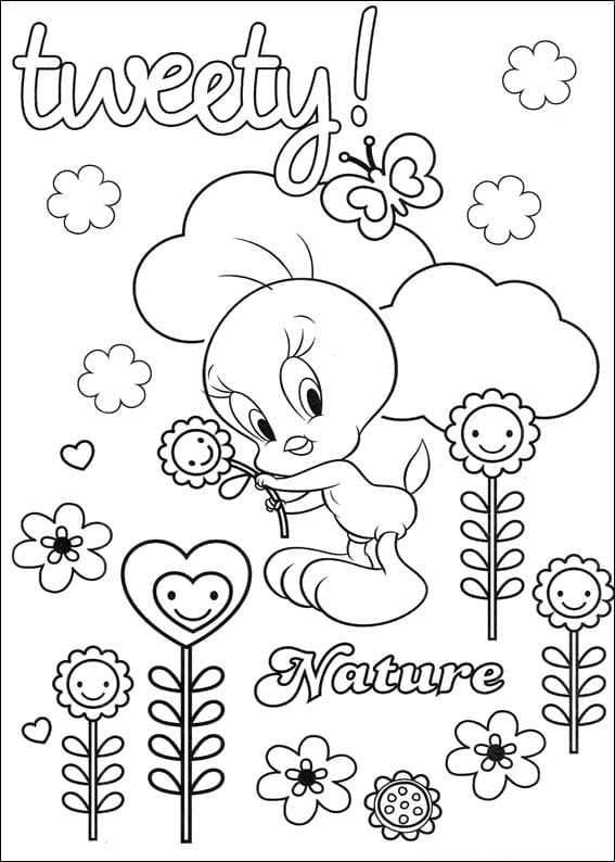 Niedlicher Tweety zum Ausdrucken