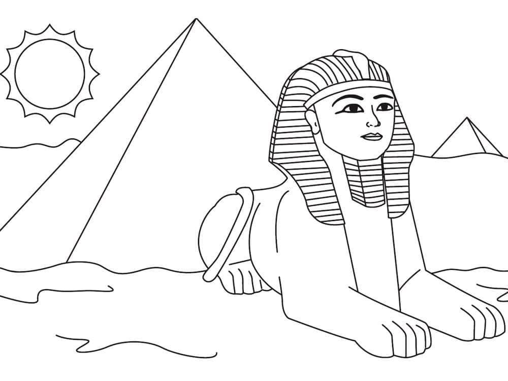 Sphinx und Pyramide von Gizeh in Ägypten