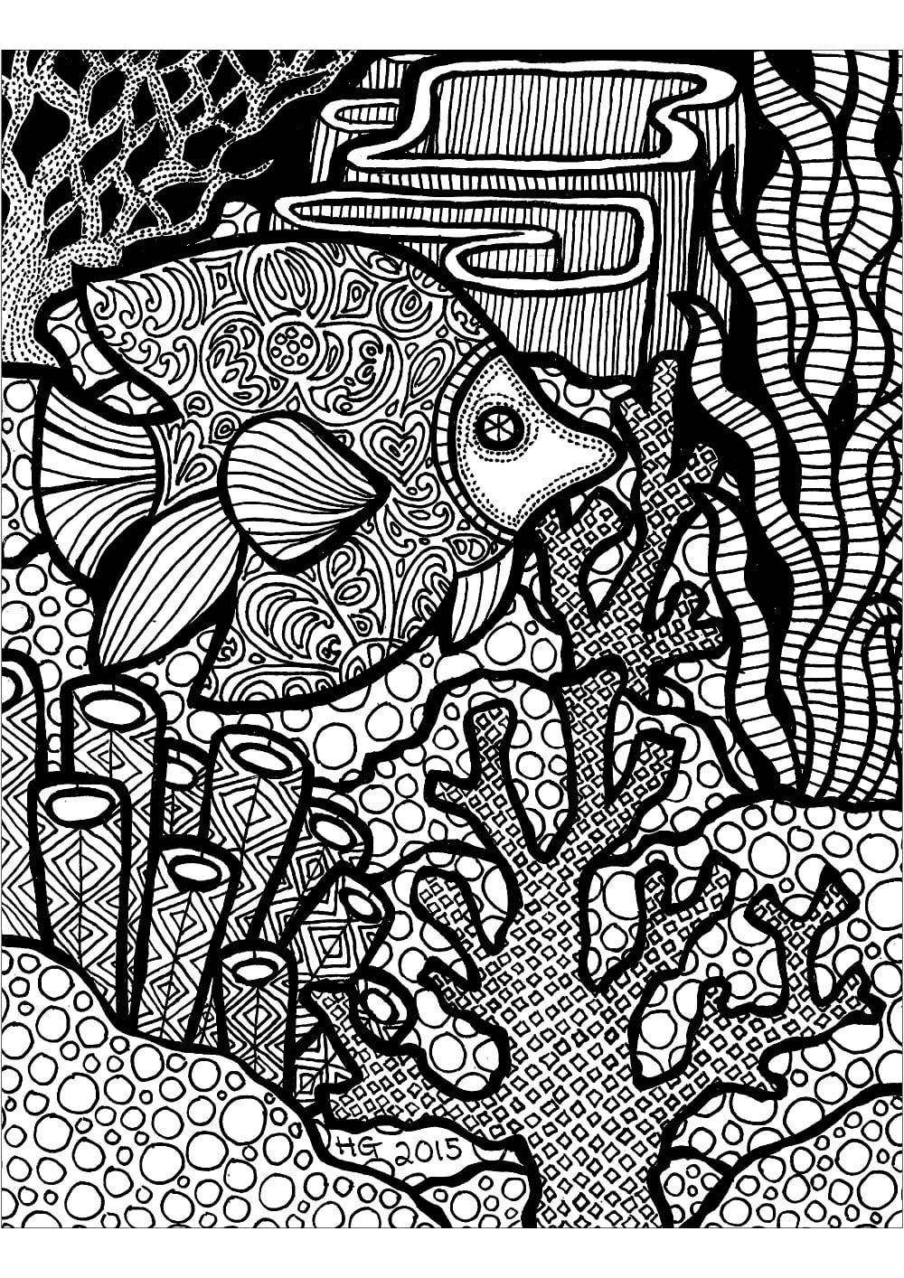 Zentangle Fisch