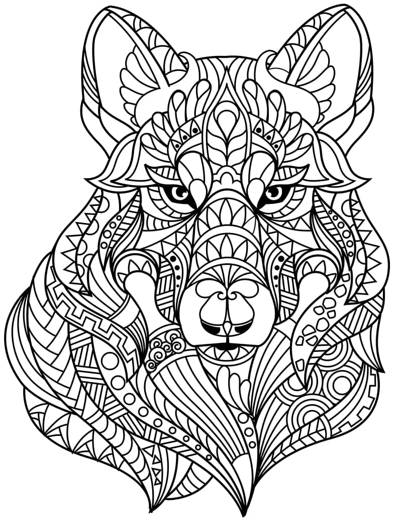 Zentangle Wolf