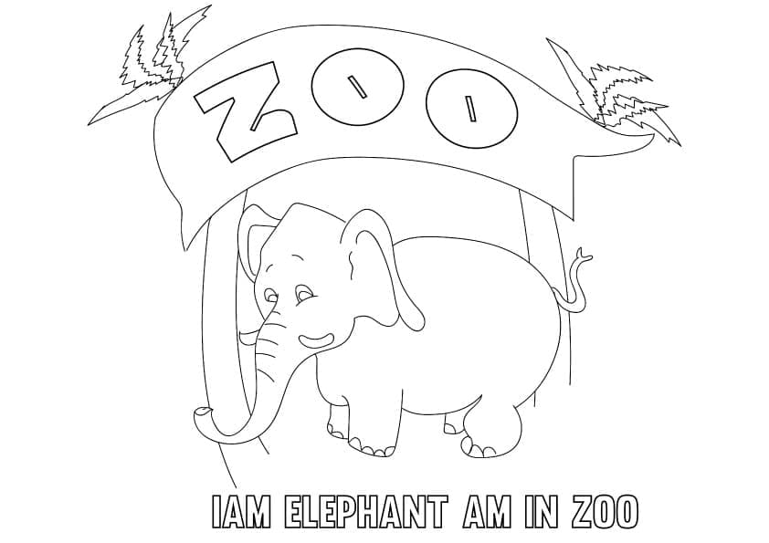 Elefant in einem Zoo