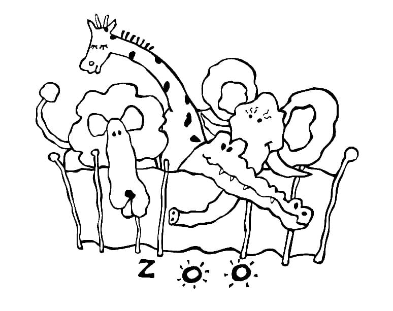 Lustiger Zoo zum Ausdrucken