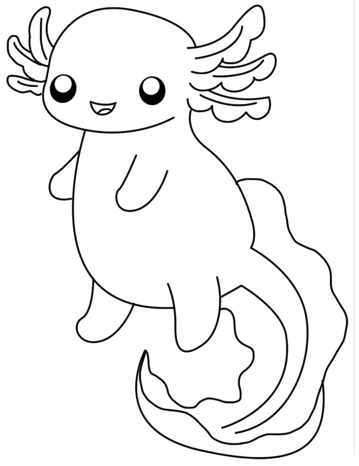 Axolotl zum Ausdrucken für Kinder