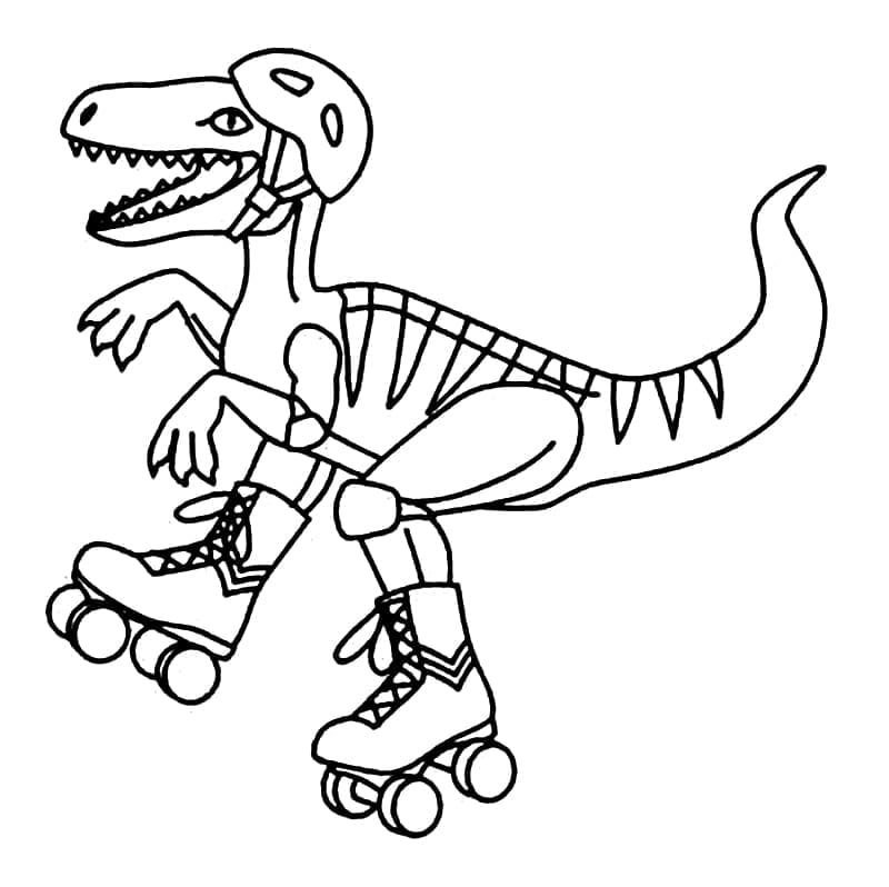 Dinosaurier auf Rollschuhen