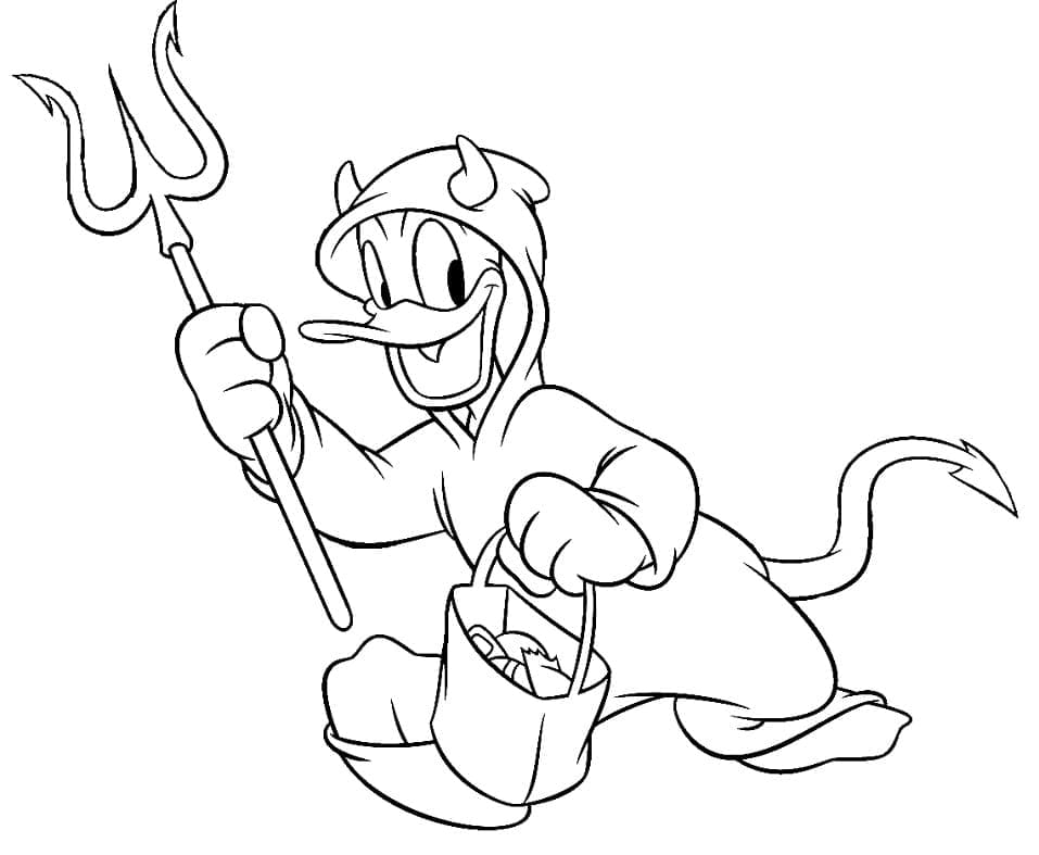 Donald Duck mit Teufelskostüm