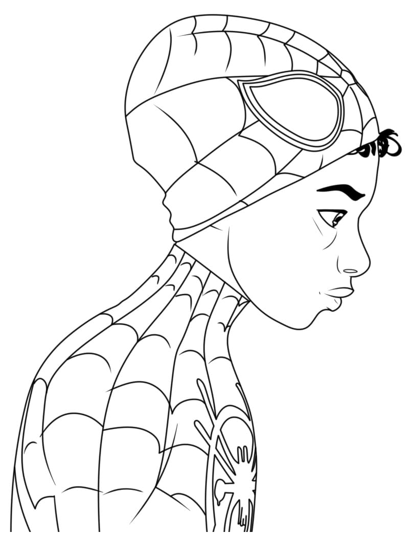 Druckbarer Spider-Man Miles Morales