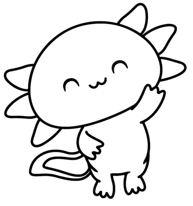 Entzückender Axolotl