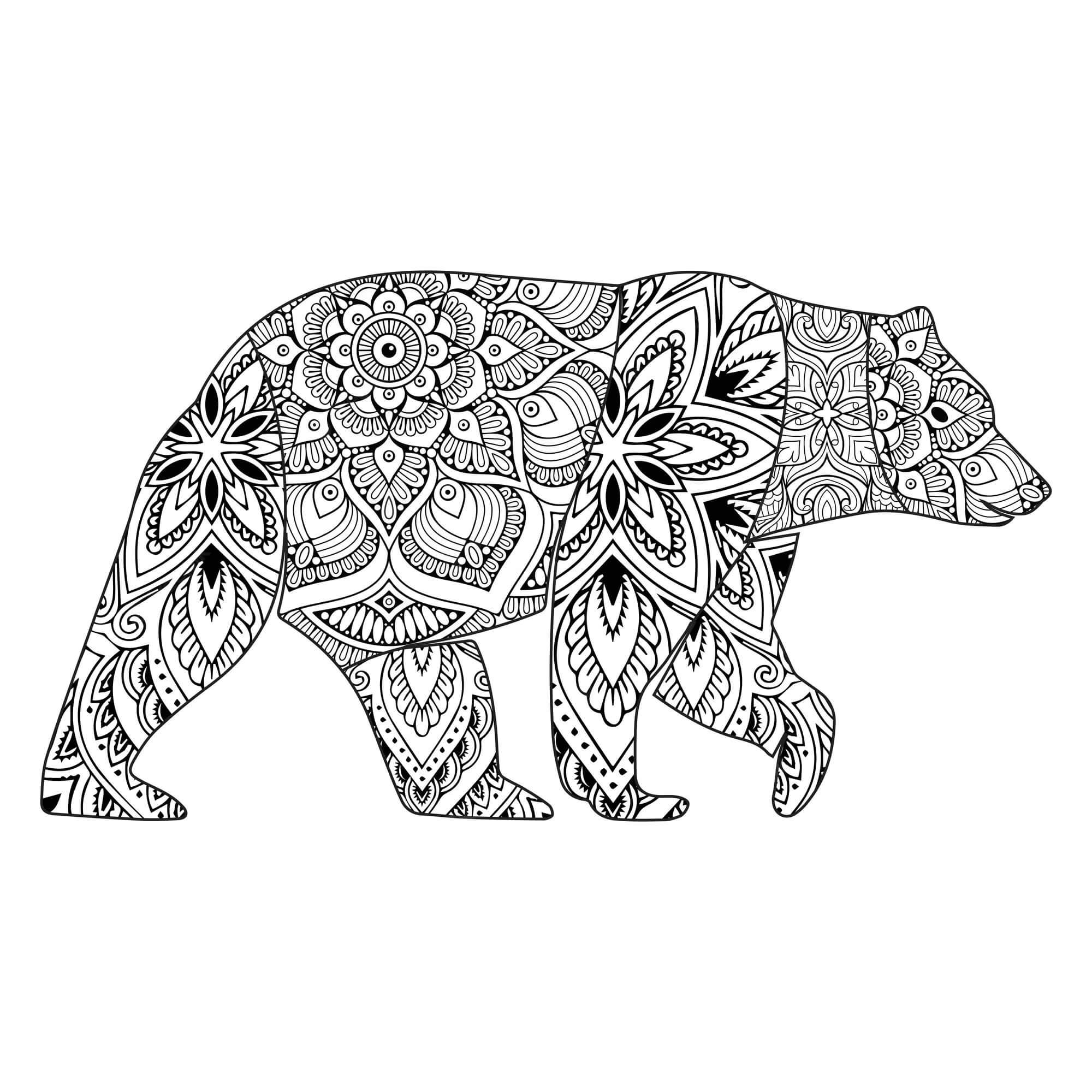 Grundlegendes Bären-Wander-Mandala