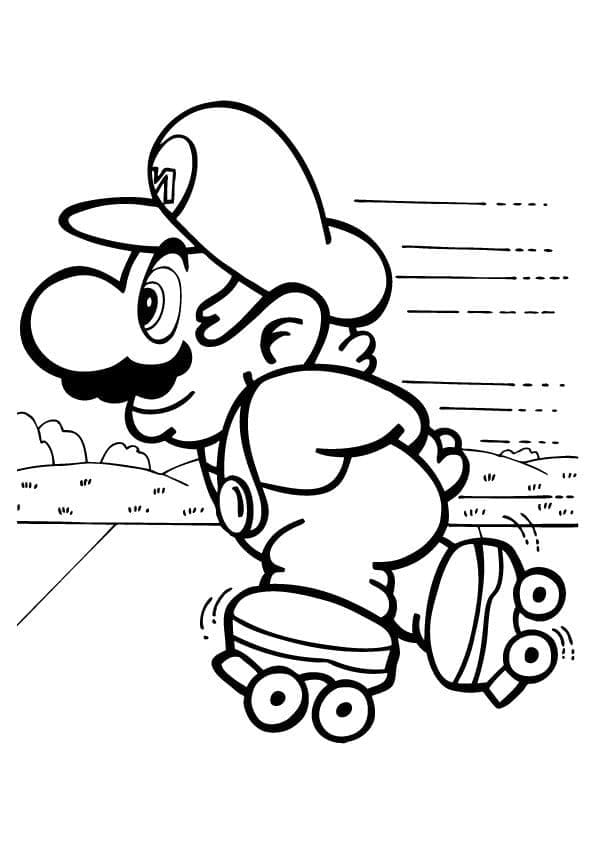 Mario auf Rollschuhen