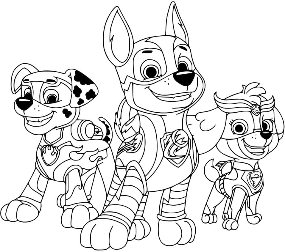 Mighty Pups-Charaktere coloring page