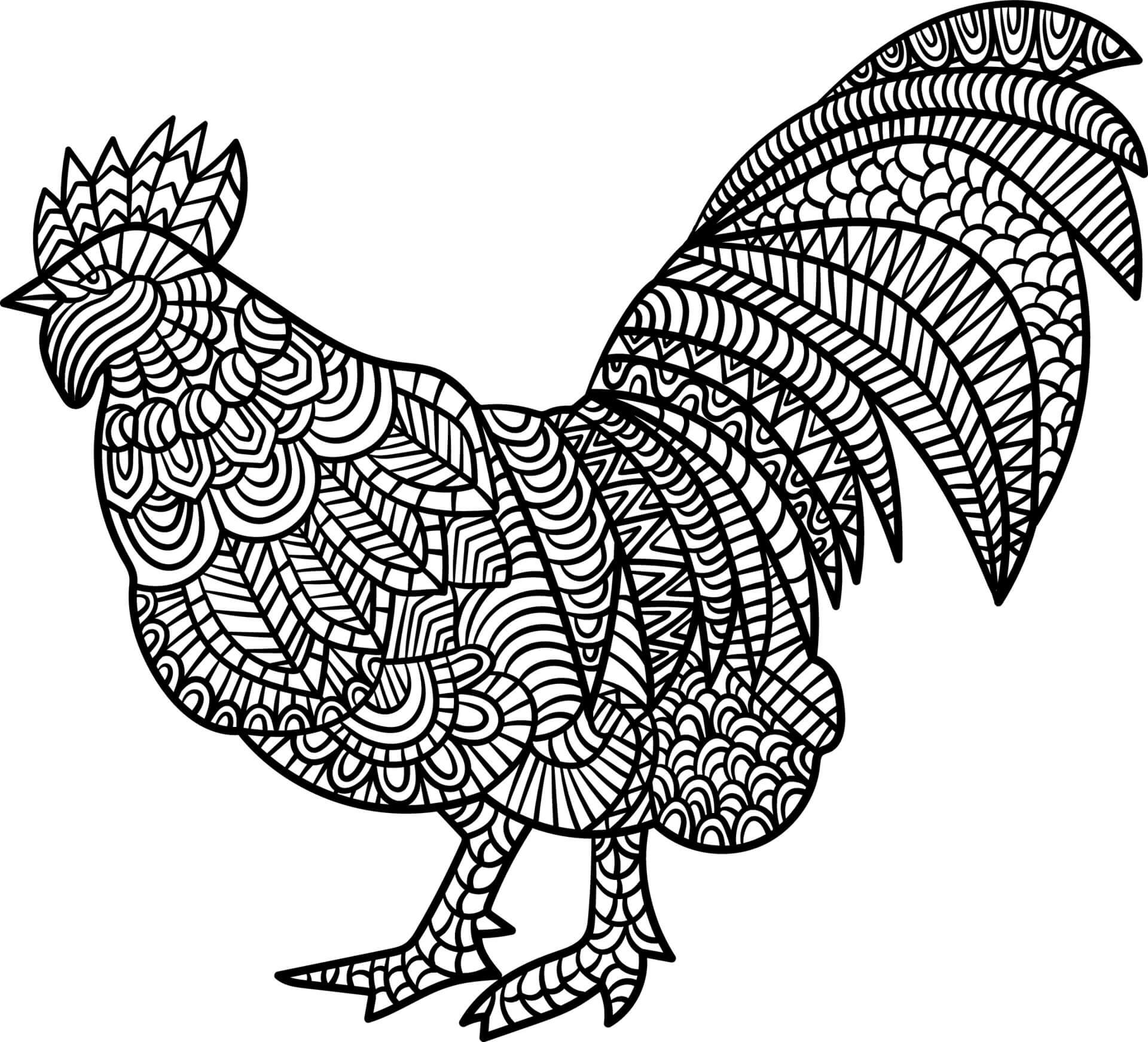 Perfektes Hühner-Mandala