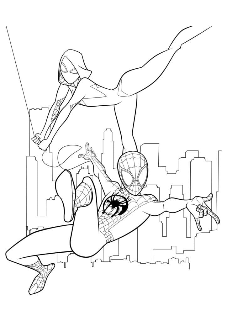 Spider-Man Miles Morales und Gwen Stacy