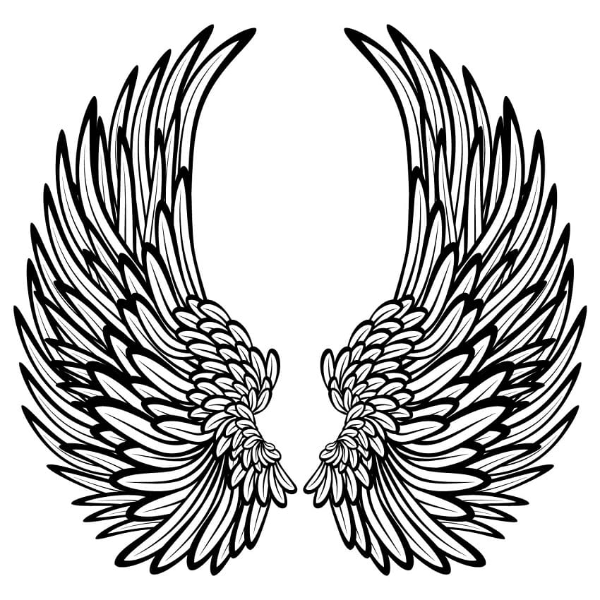 Engelsflügel kostenlos zum Ausdrucken Ausmalbilder. Kostenlos