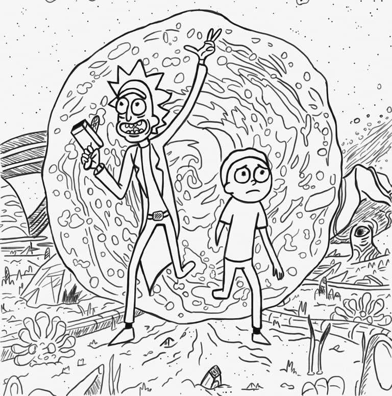 Cartoon Rick und Morty