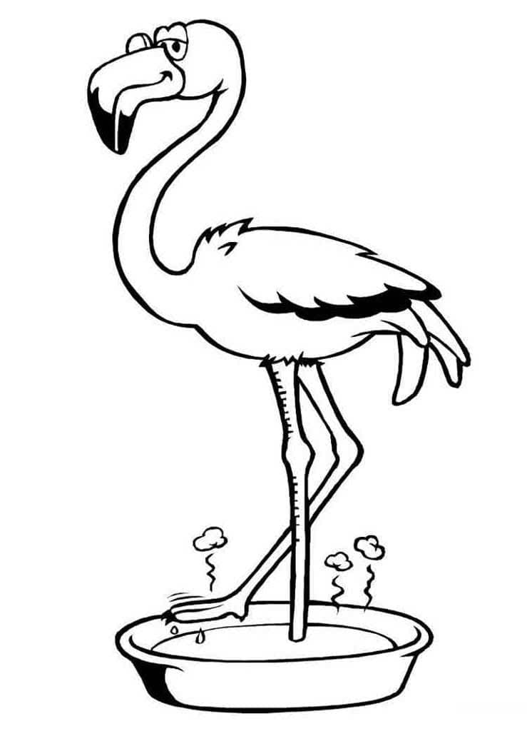 Druckbarer Flamingo