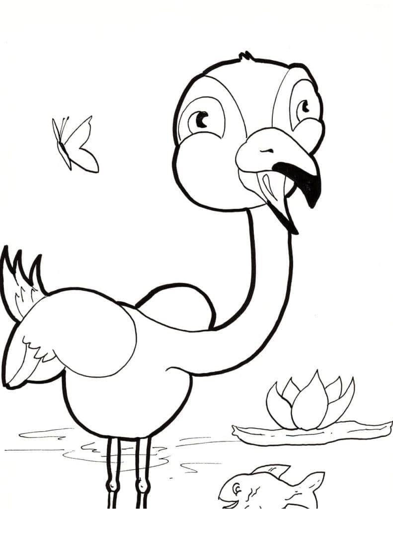 Ein lustiger Flamingo