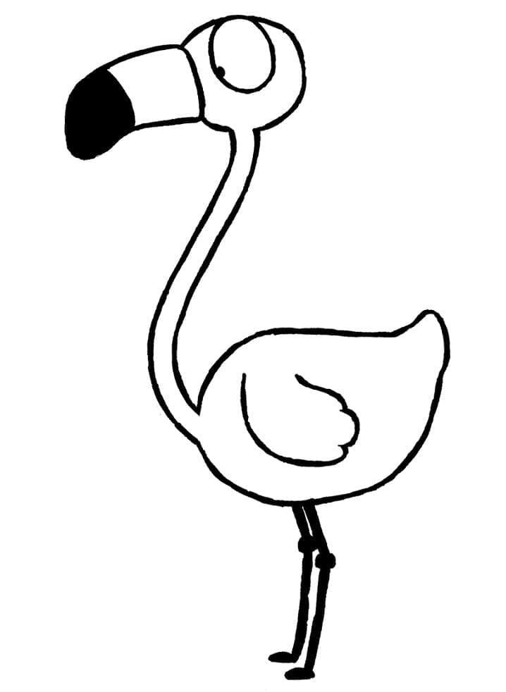 Flamingo mit großen Augen