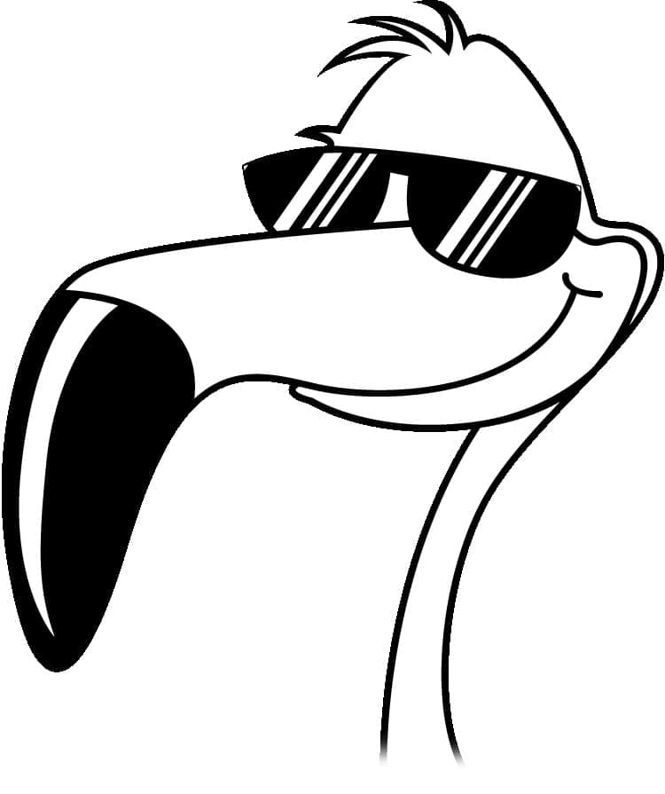 Flamingo mit Sonnenbrille