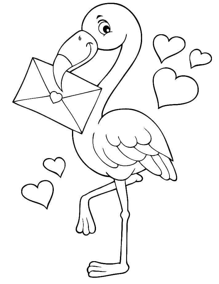 Flamingo with a Letter