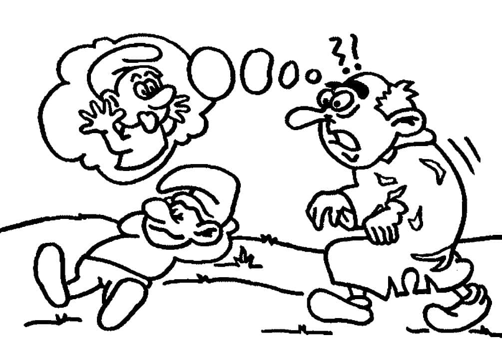 Gargamel und ein Schlumpf