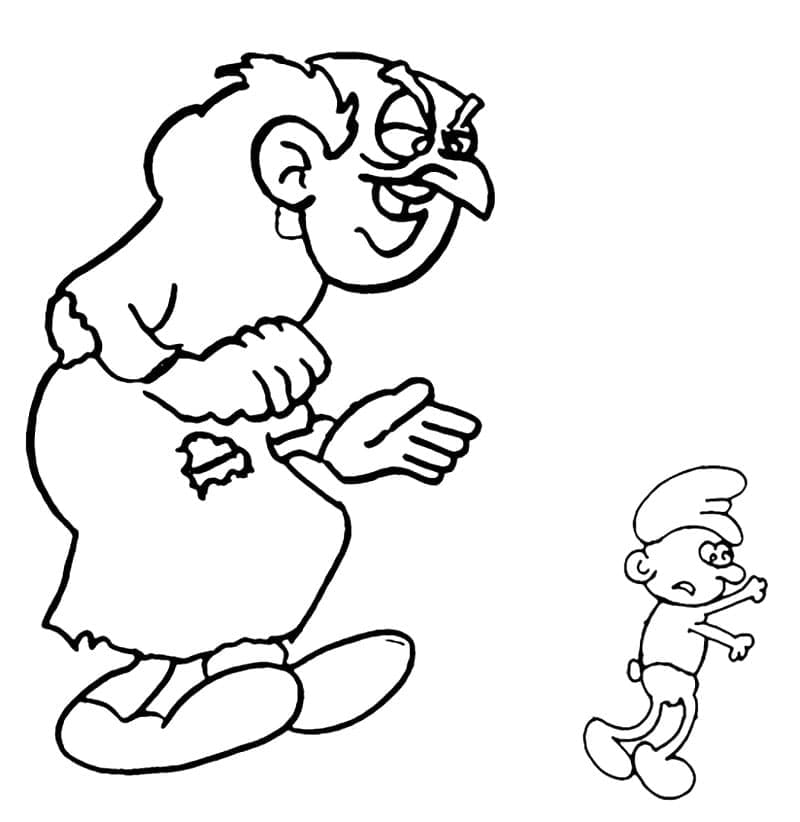 Gargamel und Schlumpf