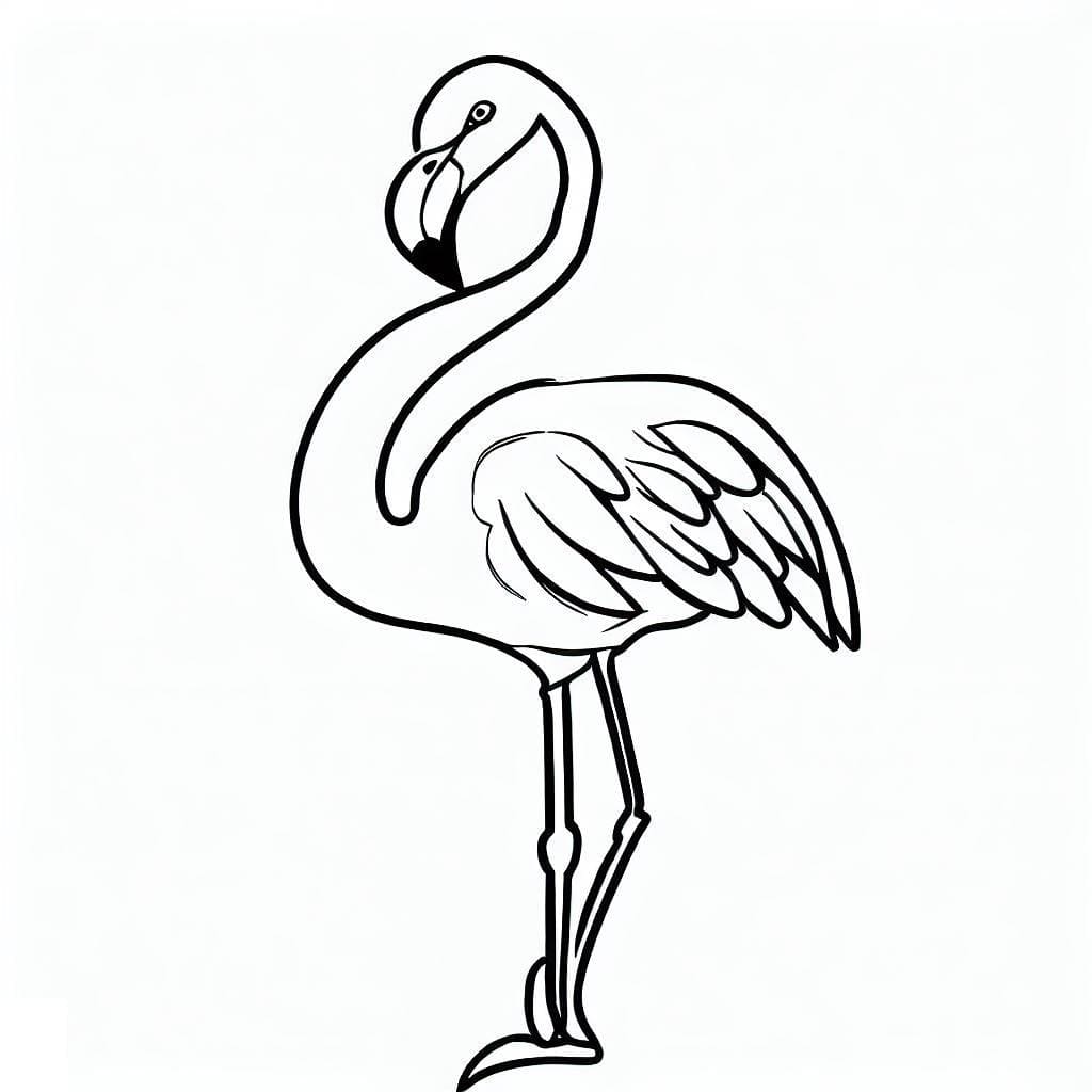 Kostenloser druckbarer Flamingo