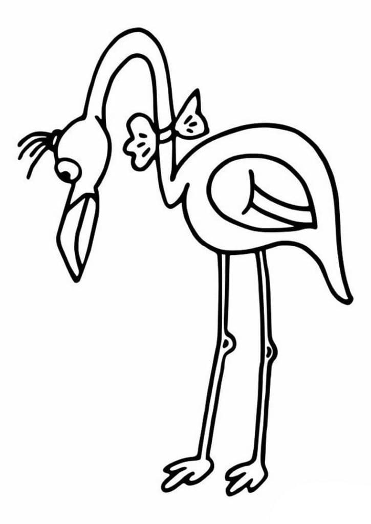 Neugieriger Flamingo