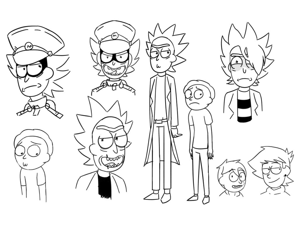 Rick und Morty zum Ausdrucken