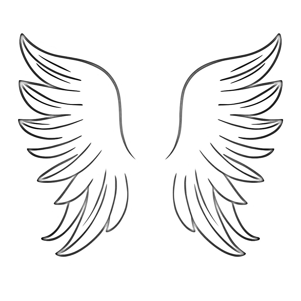 Engelsflügel Ausmalbilder | Malvorlagen Engelsflügel zum ausdrucken