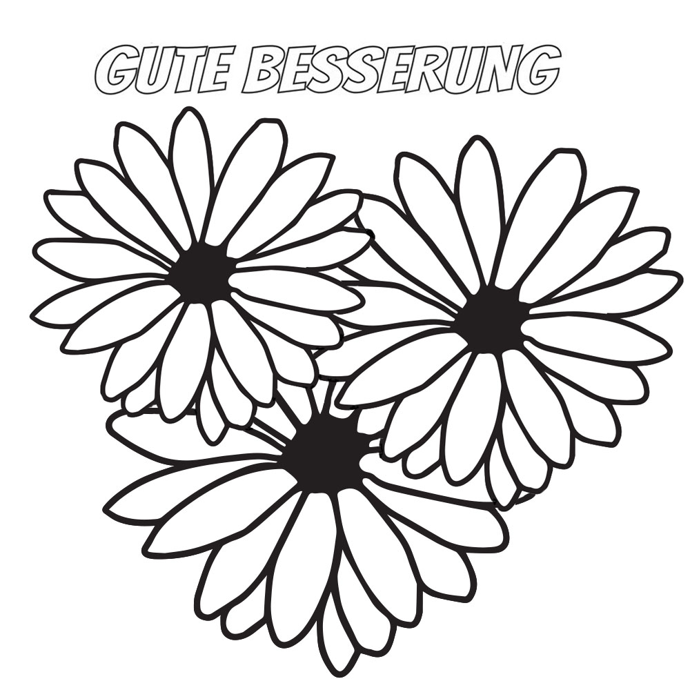Gute Besserung! Ausmalbilder zum Entspannen und Genesungswünschen