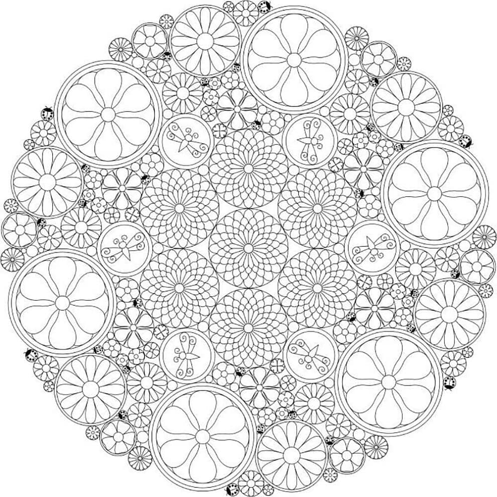 Druckbares Abstrakte Mandala kostenlos
