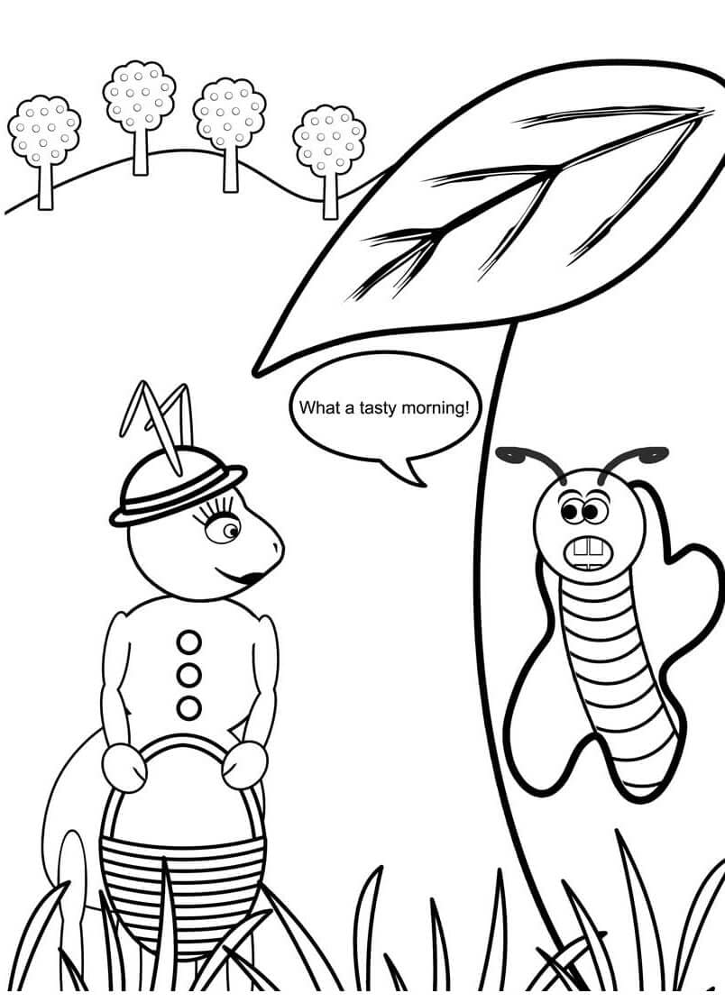 Ameisen und Schmetterling