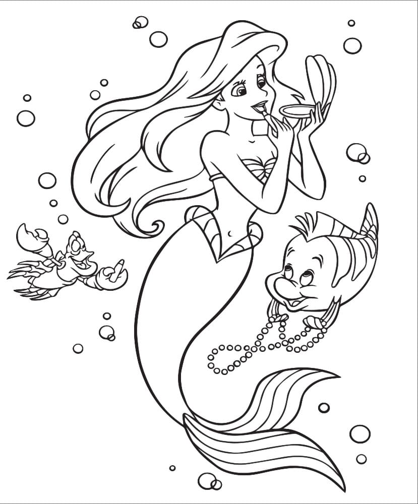 Arielle trägt Make-up auf