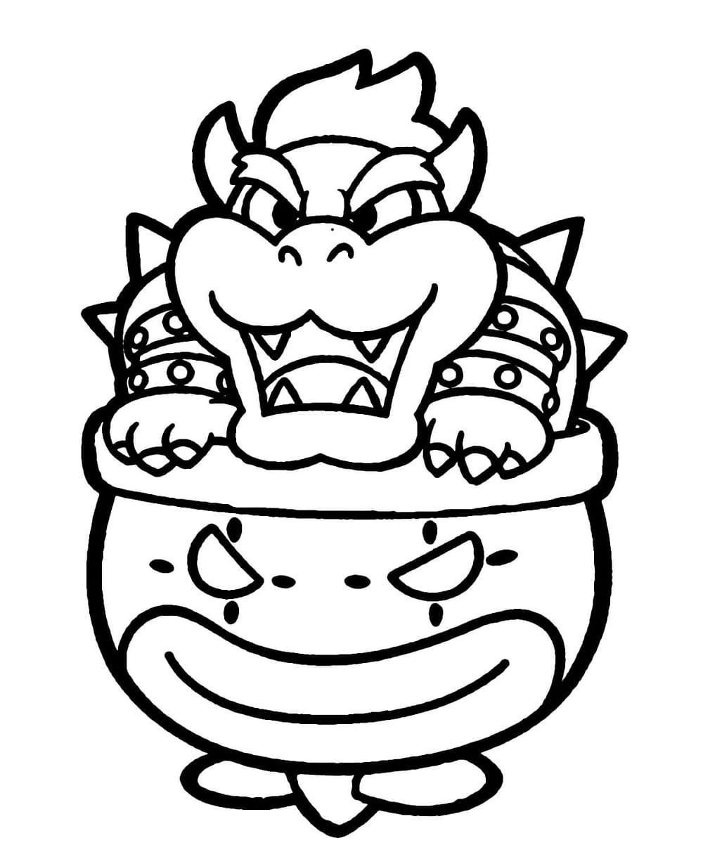 Bowser Super Mario von Bowser Ausmalbilder. Kostenlos herunterladen