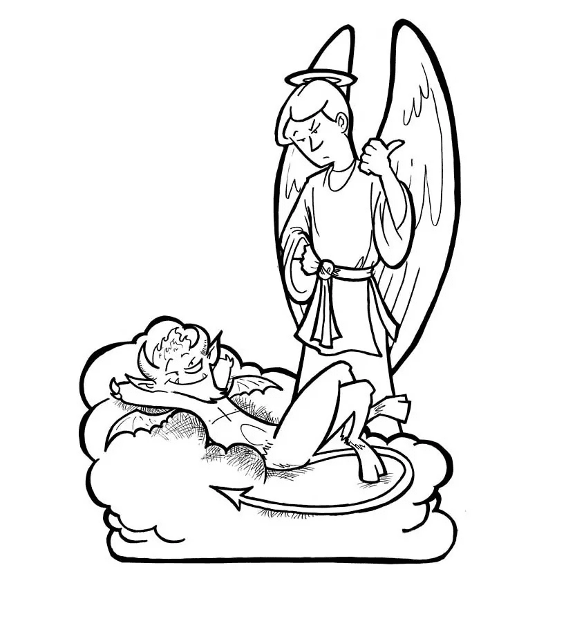 Dämonischer Scherzender Engel