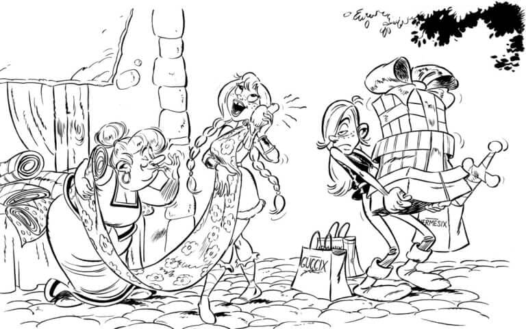 Die Damen schickten den Ritter zum Markt