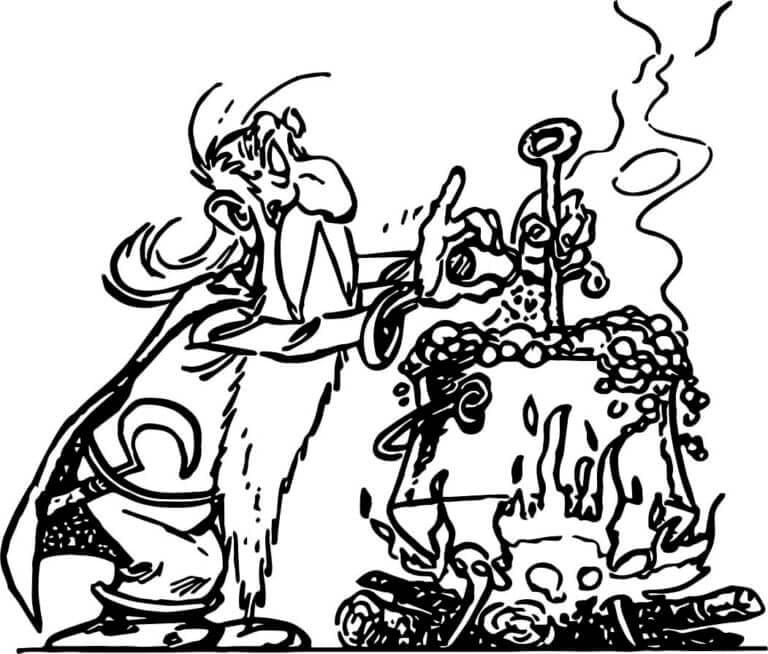 Die geheime Zutat im Zaubertrank coloring page
