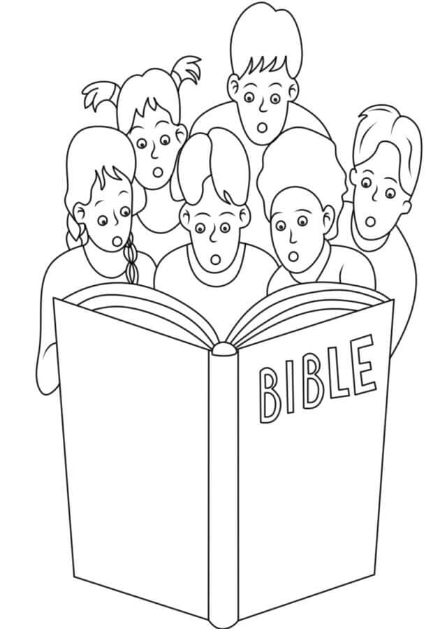 Die Kinder lesen die Bibel