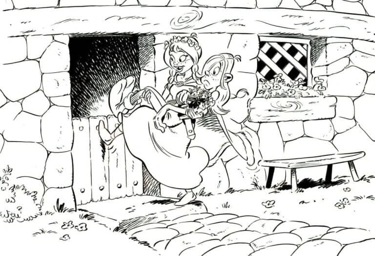 Die Prinzessin rettete ihren geliebten Ritter