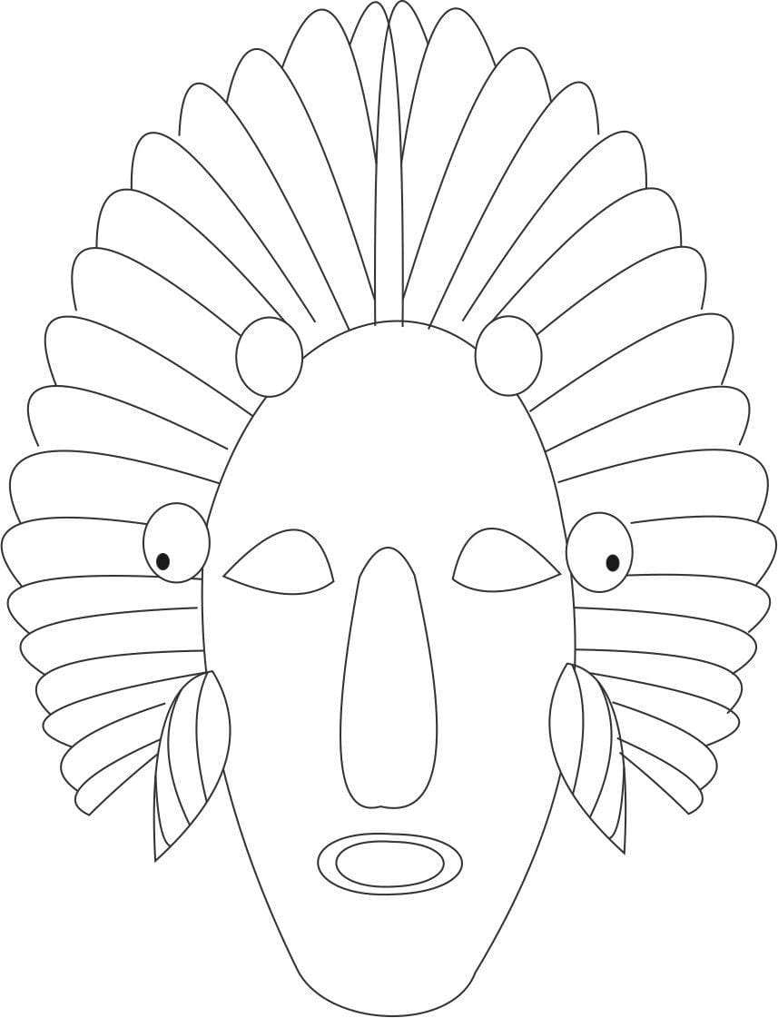 Druckbare afrikanische Maske