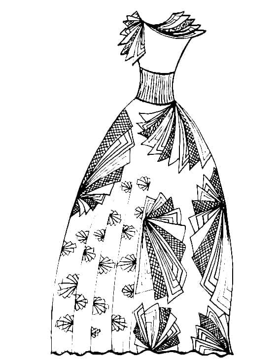 Druckbares schönes Kleider