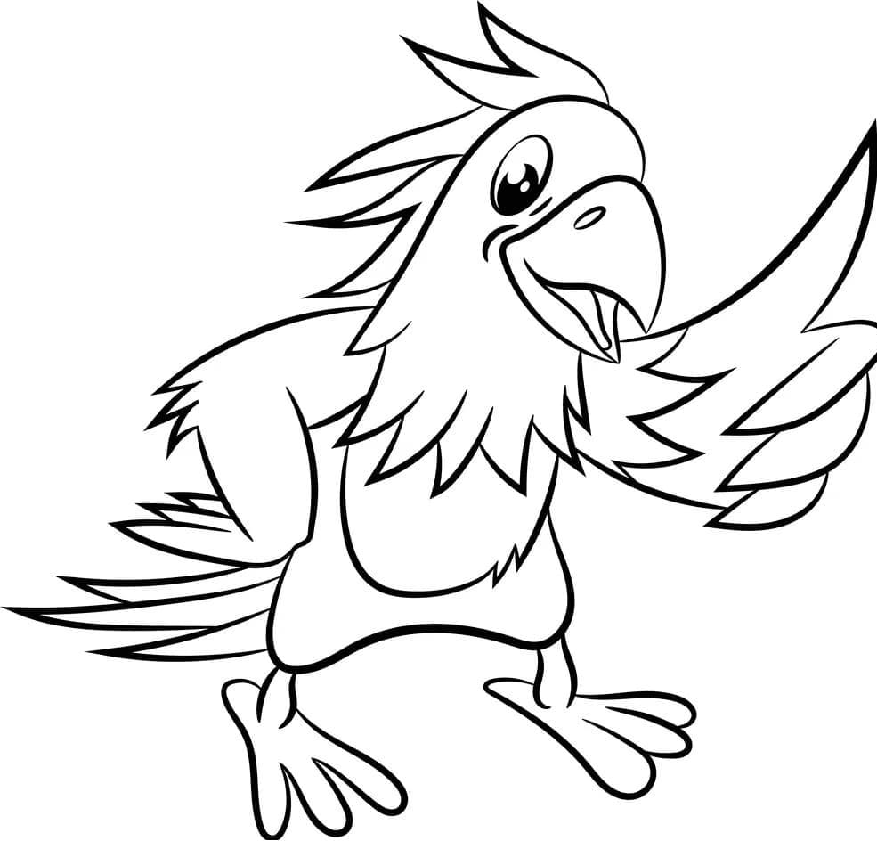 Ein Cartoon Papageien